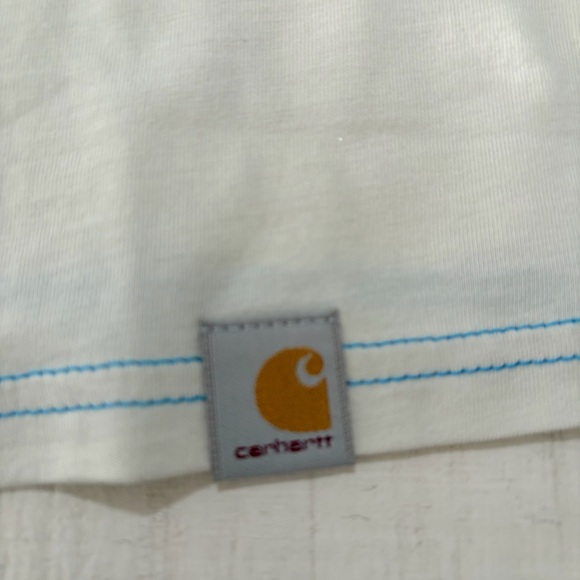 Carhartt Tencel Ringer Short Sleeve Graphic Tee NWT size XL Logo T-Shirt - Picture 4 of 12